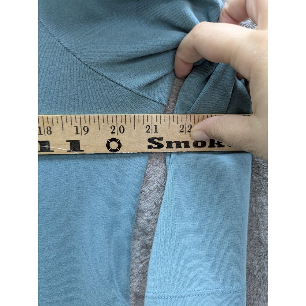 St. John's Bay Shirt Womens Large Blue V Neck 3/4 Sleeve Cotton Basic Jersey - Picture 3 of 6